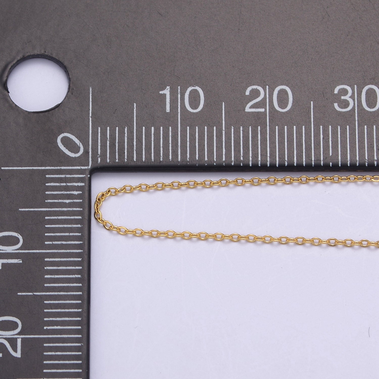 14K Gold Filled 0.6mm Dainty Cable Chain 18 Inch Layering Cable Slider Necklace in Silver & Gold | WA728 WA735 - DLUXCA