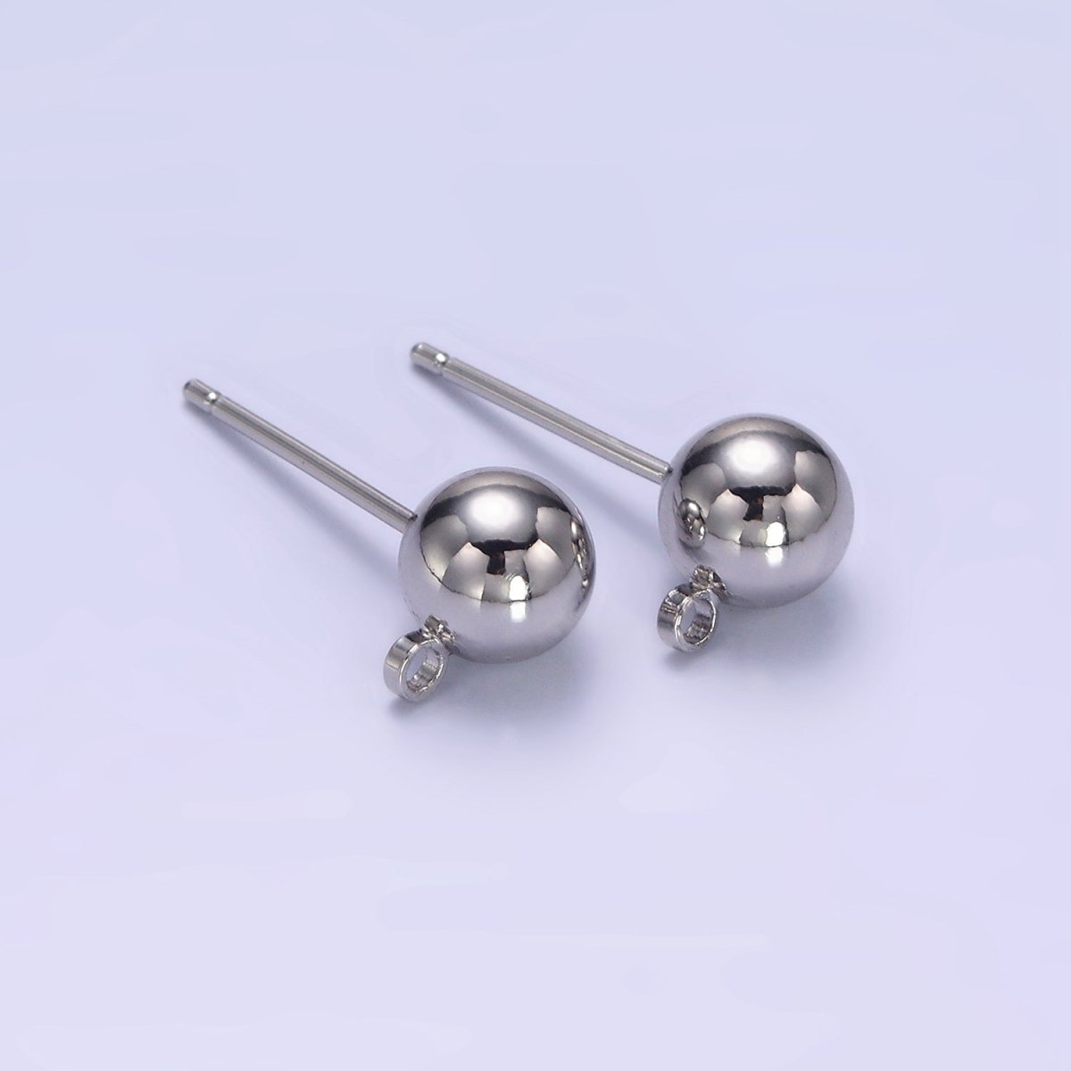 1 pair 3,5,6mm Small Ball Stud Earrings Ball 14K Gold Filled Post Earring with Closed Loop for Earring Supply Z-673 Z-678