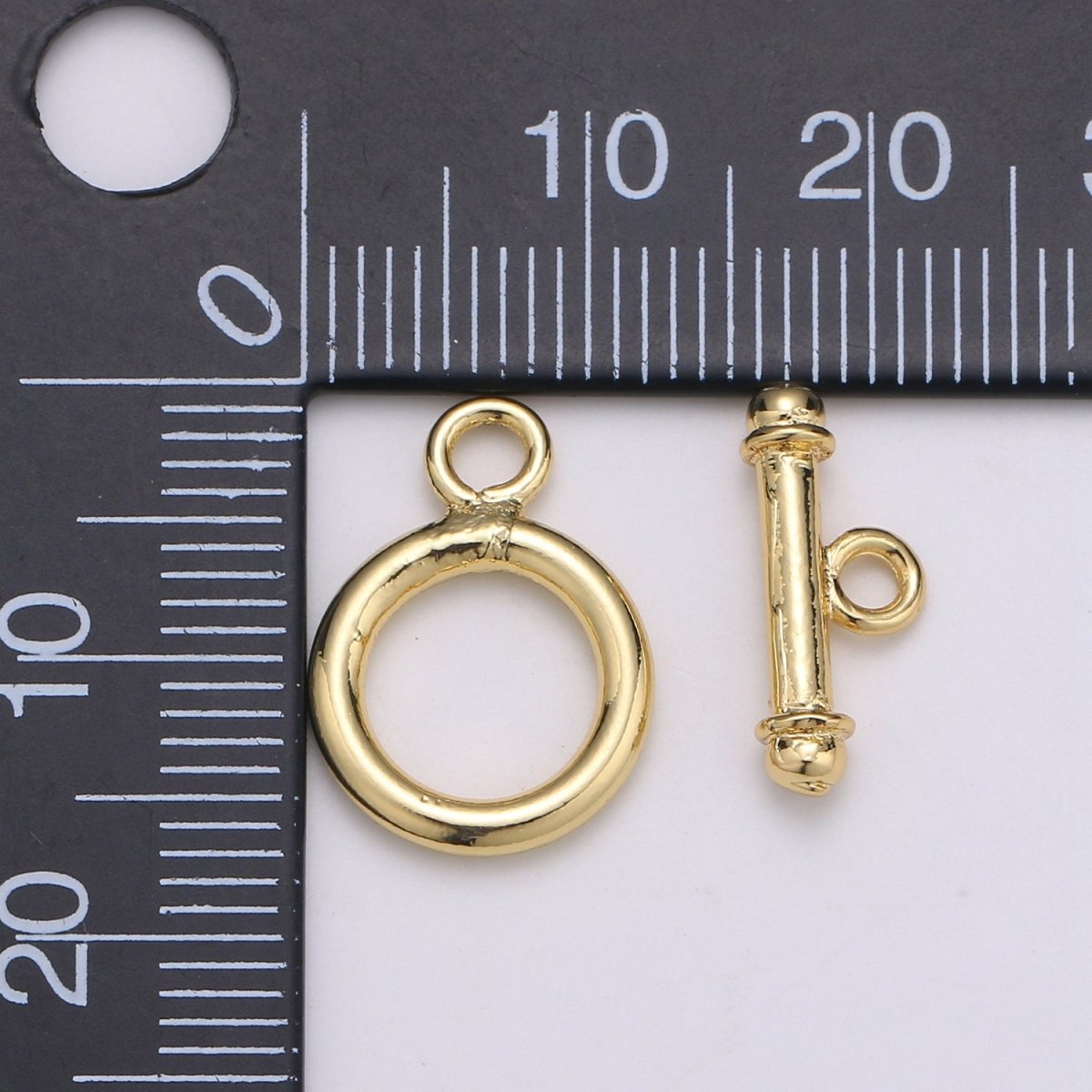 1 set Simple Gold Toggle Clasp For Necklace Bracelet DIY Jewelry Making L-056 - DLUXCA