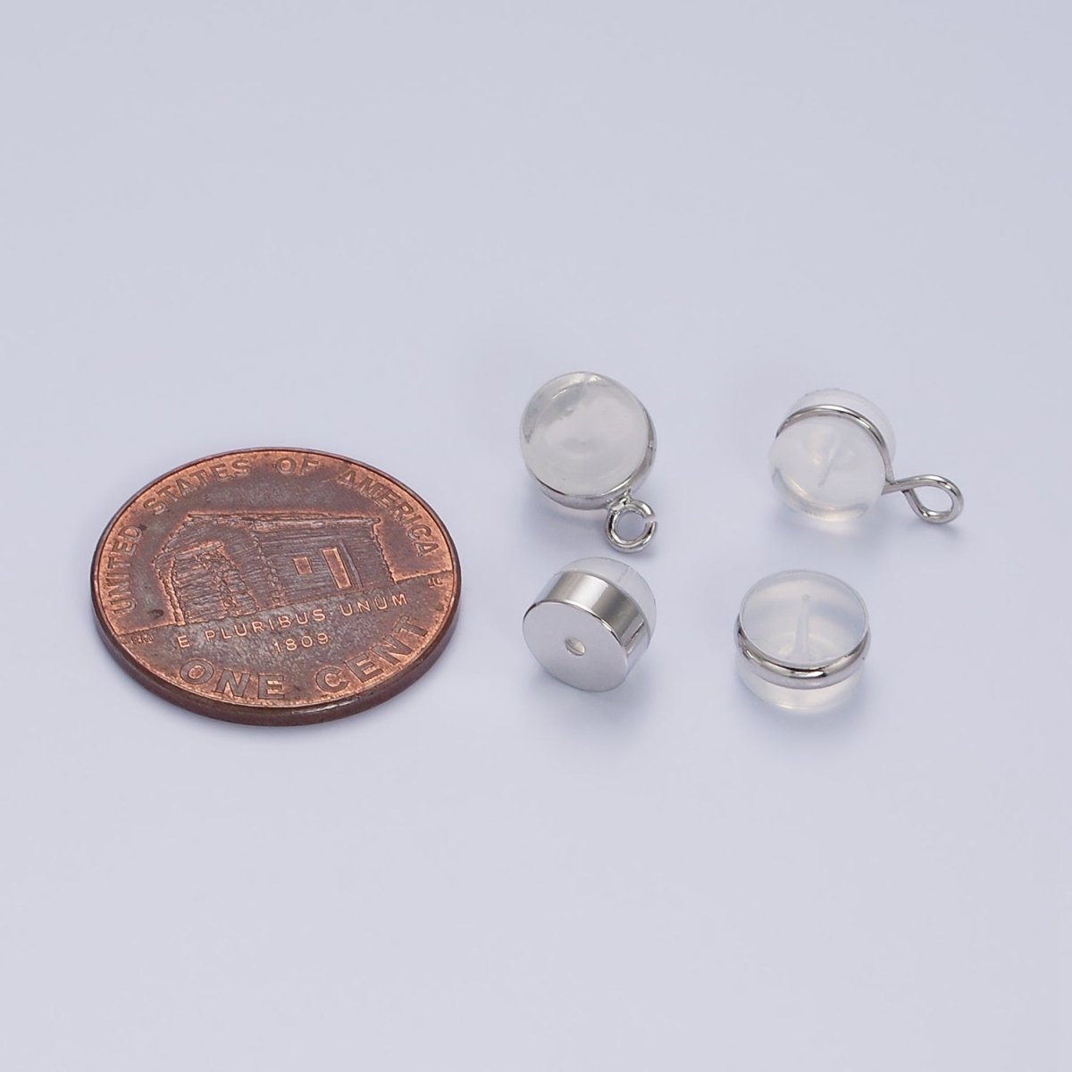 10 pair Soft Silicone Earring Backs for Studs Silver Rubber Earring Backs with Open Link Hypoallergenic Safety Plastic Earring Back for Jewelry Making Z-425 Z-426 Z-427 Z-428