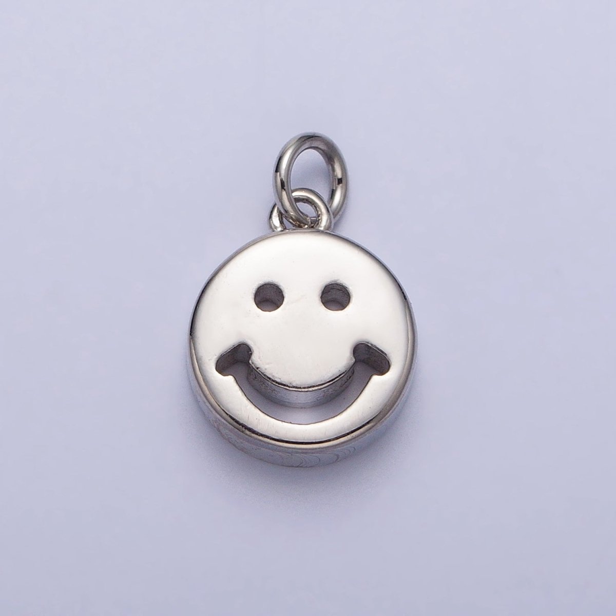 10.5mm Mini Smiley Face Emoji Round Add-On Charm in Gold & Silver | AC225 AC298