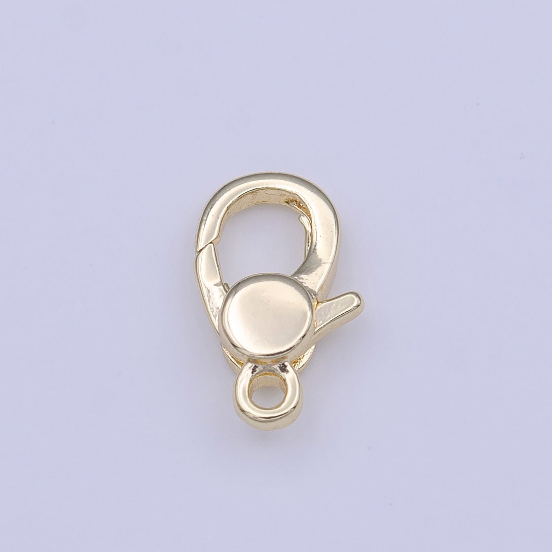 10.6mm Rounded Gold Lobster Clasps Closure Jewelry Making Supply | K-273 - DLUXCA