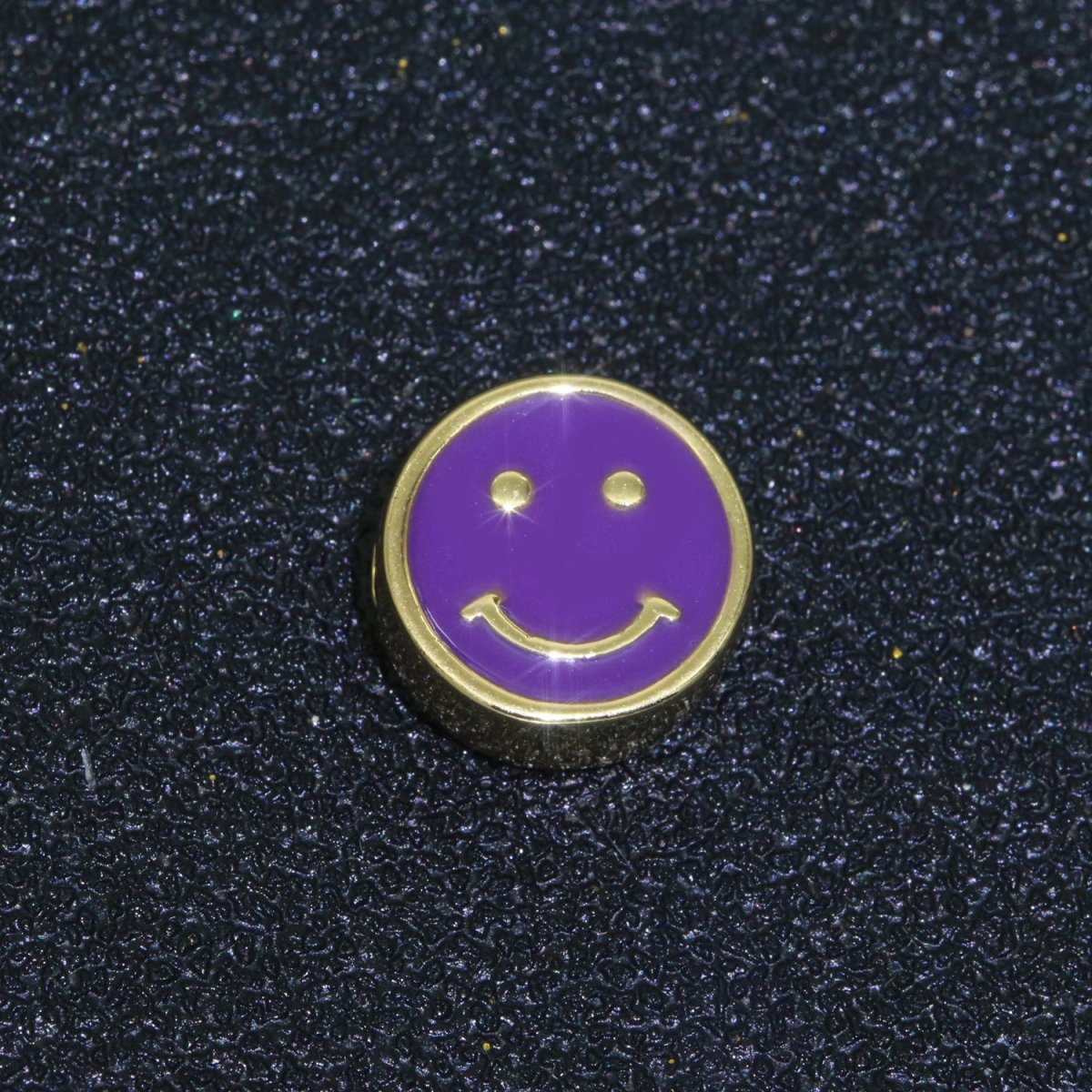 10mm Enamel Heart Smiley Face Bead, Emoji Bead, Happy Face, Gold Cute Spacer Bead, Necklace And Bracelet Making, Jewelry Supply B-609 B-610