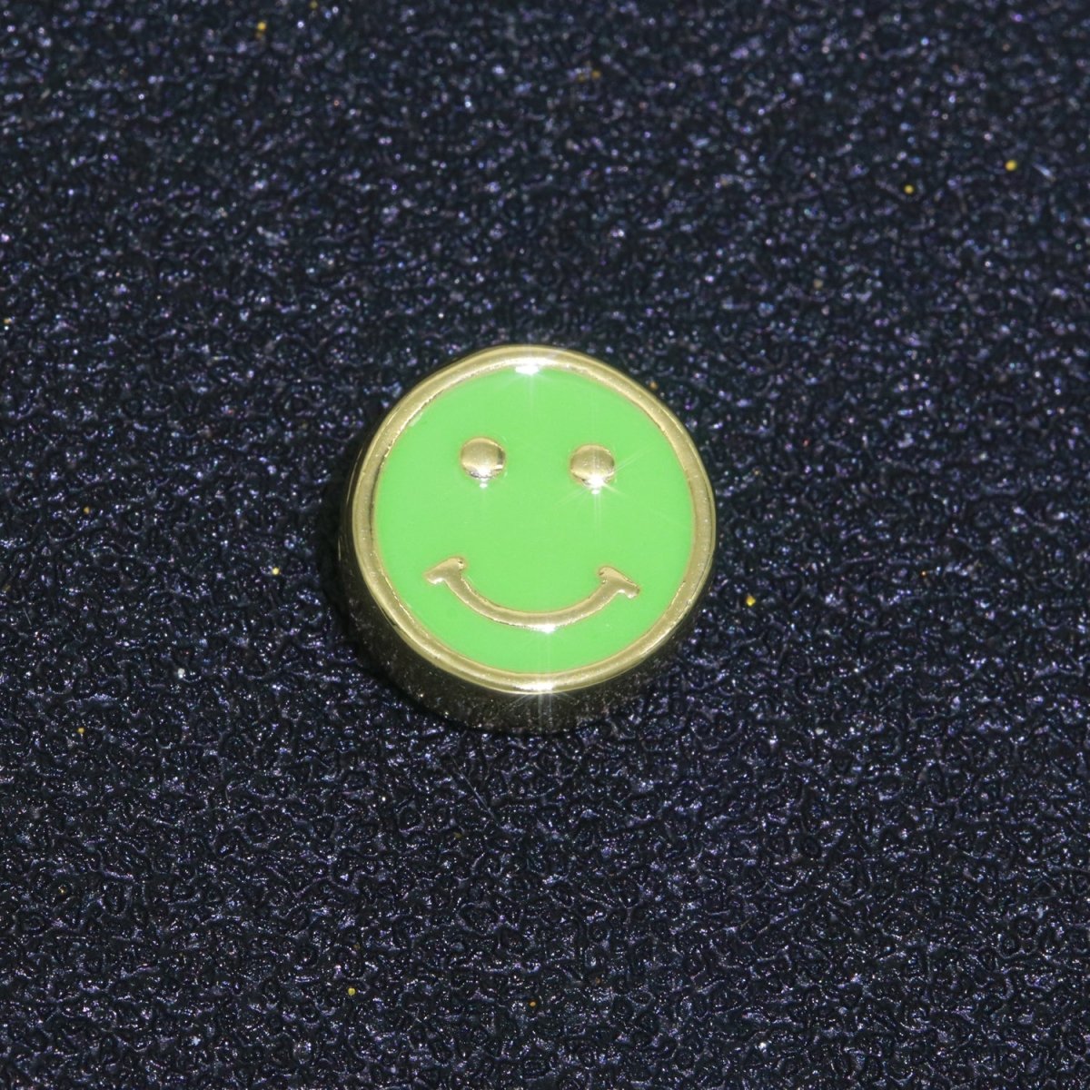 10mm Enamel Heart Smiley Face Bead, Emoji Bead, Happy Face, Gold Cute Spacer Bead, Necklace And Bracelet Making, Jewelry Supply B-609 B-610
