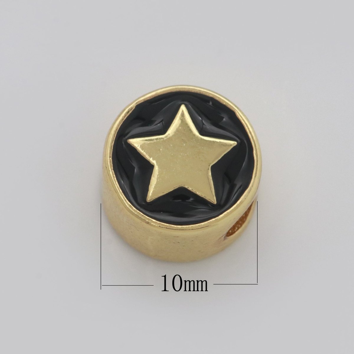 10mm enamel Round bead Add on Symbol bracelet bead personalized bracelet jewelry Moon, Star, Thunder, Heart, Happy Face, Virgin Mary Design B-702~B-707