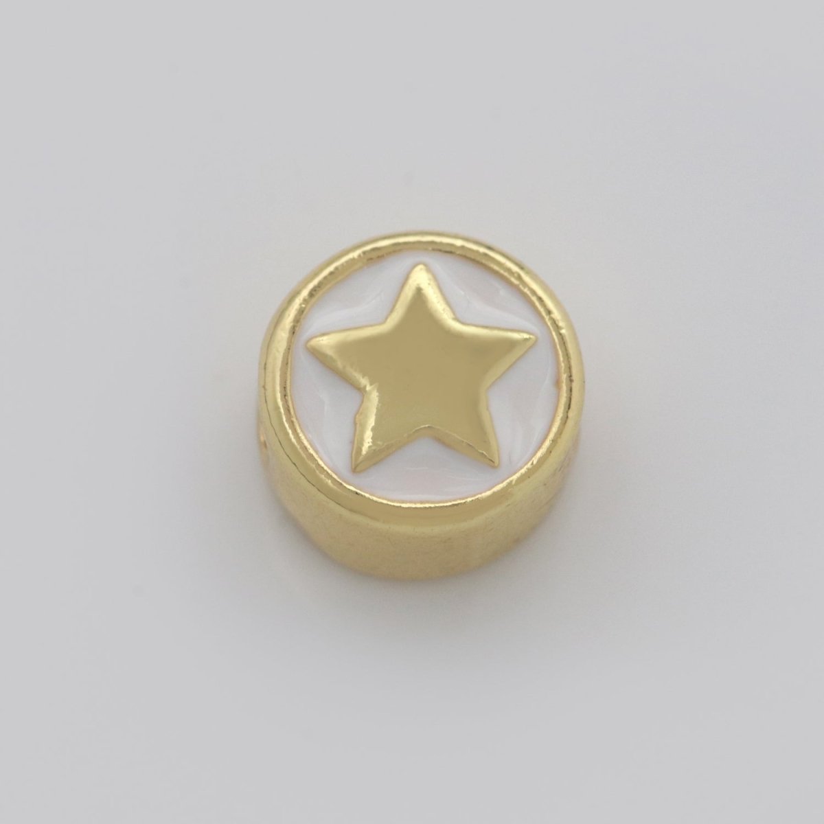 10mm enamel Round bead Add on Symbol bracelet bead personalized bracelet jewelry Moon, Star, Thunder, Heart, Happy Face, Virgin Mary Design B-702~B-707
