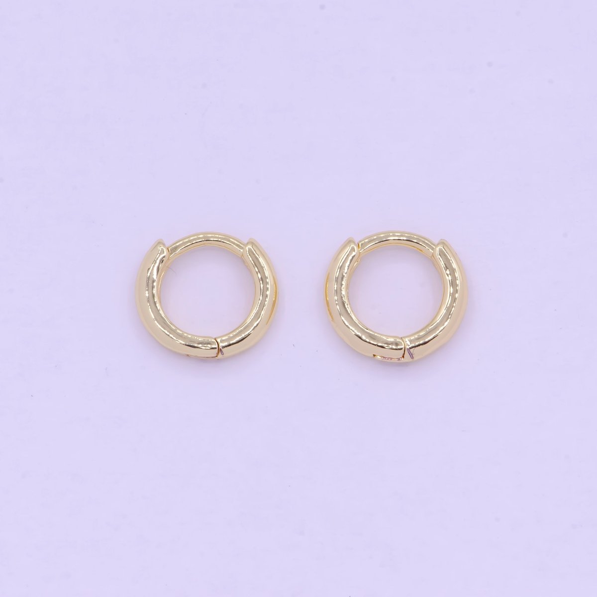10mm Hoop Earrings in 14k Gold Filled Huggie Hoop Earrings Gold Hoop Earrings Simple Sleeper Hoops Earrings, Small Hoop Earrings Q-026 - DLUXCA