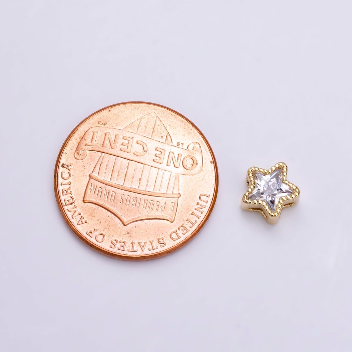 10x 7mm Star Beads for Necklace Bracelet Component in Real Gold Plated B-162 - DLUXCA