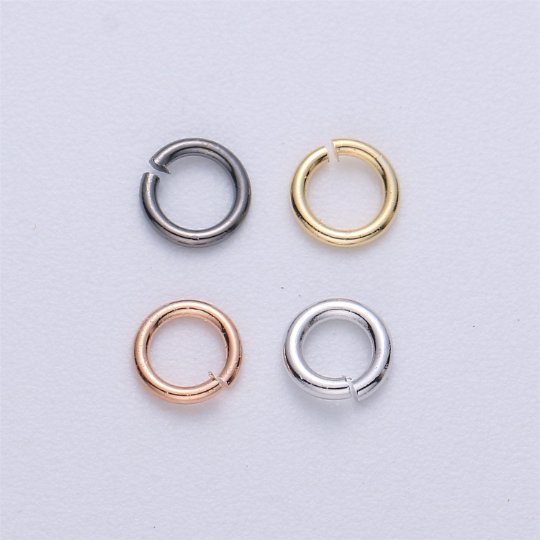 110 / 160 pcs 5mm 18ga 22 gauge Real Gold Plated Open Jump Rings Rhodium Plated Rose Gold Black Gun Metal O Ring 5 mm Attach Charm Clasp