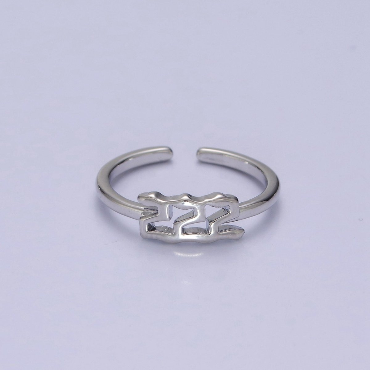 111 222 333 444 555 777 999 888 Angel Number Ring Silver Custom Jewelry Number Ring Open Adjustable Trend Ring O2047-O2055