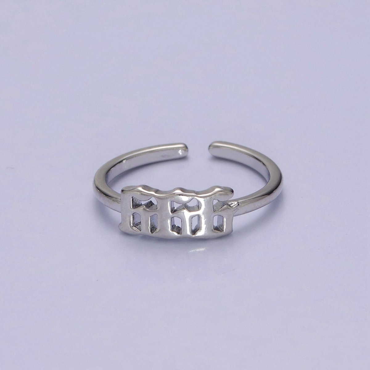 111 222 333 444 555 777 999 888 Angel Number Ring Silver Custom Jewelry Number Ring Open Adjustable Trend Ring O2047-O2055