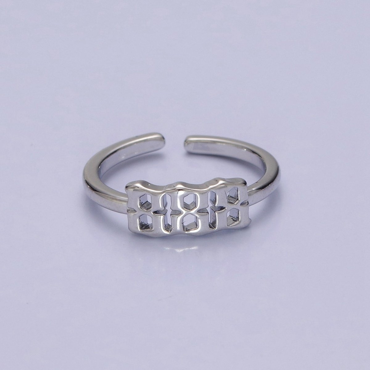 111 222 333 444 555 777 999 888 Angel Number Ring Silver Custom Jewelry Number Ring Open Adjustable Trend Ring O2047-O2055