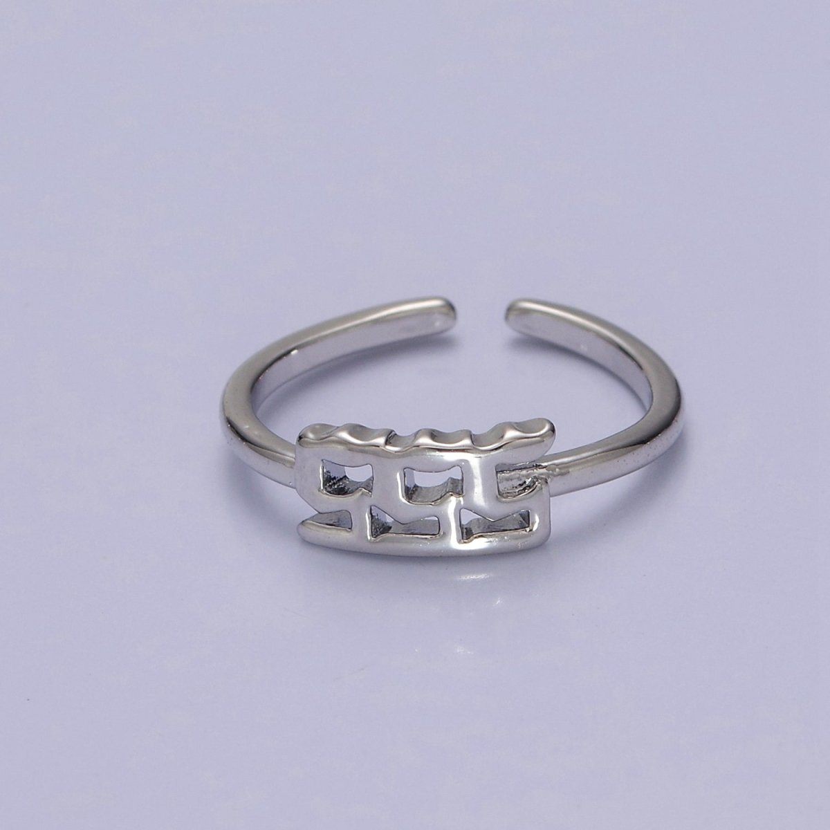 111 222 333 444 555 777 999 888 Angel Number Ring Silver Custom Jewelry Number Ring Open Adjustable Trend Ring O2047-O2055