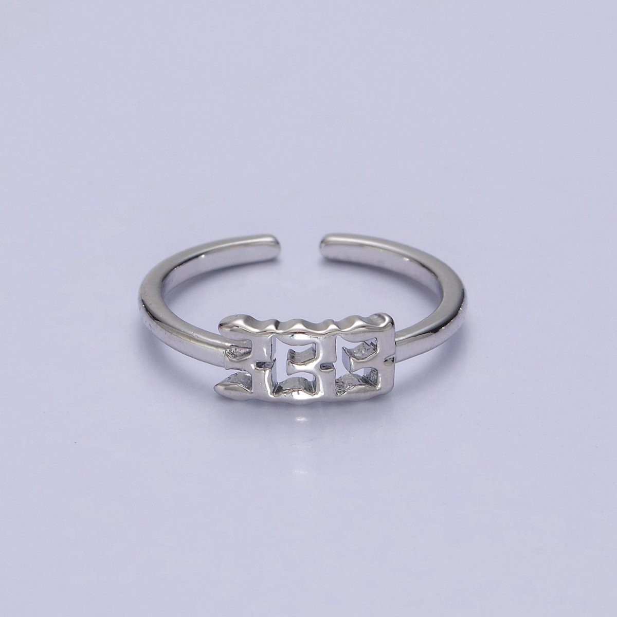 111 222 333 444 555 777 999 888 Angel Number Ring Silver Custom Jewelry Number Ring Open Adjustable Trend Ring O2047-O2055