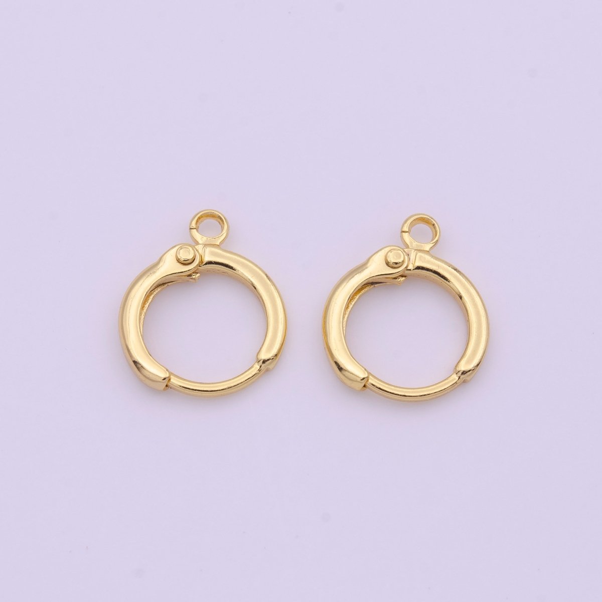 11.5mm Gold Open Loop Huggie Earring Supply | K-291 K-293