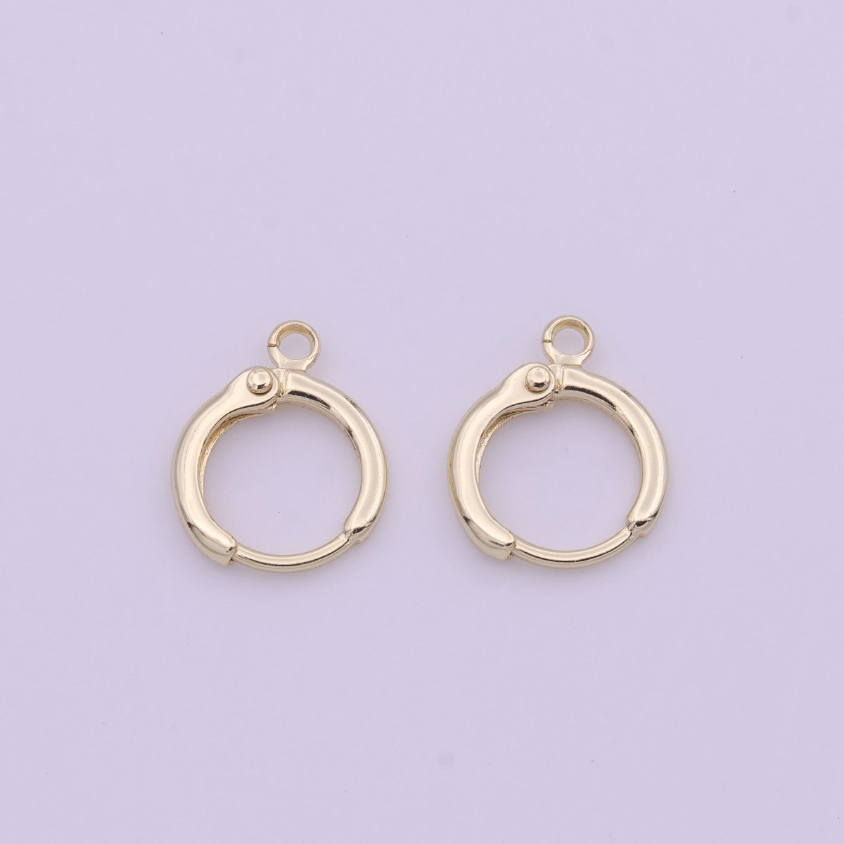 11.5mm Gold Open Loop Huggie Earring Supply | K-291 K-293