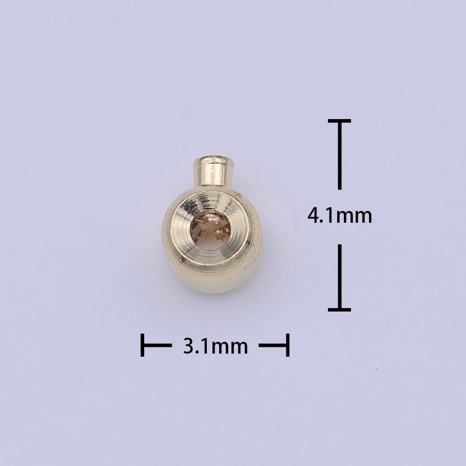 12 Pieces Gold Filled Jewelry Bead Connector Link Crimp Supply Making in Gold & Silver | B-608 B-611