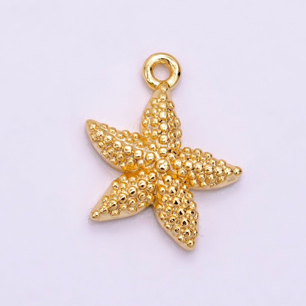 12mm Dotted Bubble Starfish Nature Minimalist Charm | GP-242 - DLUXCA