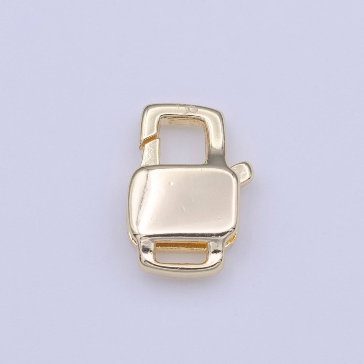 12mm Double Sided Boxy Rectangular Lobster Clasps Jewelry Closure in Gold & Silver | K-261 K-267