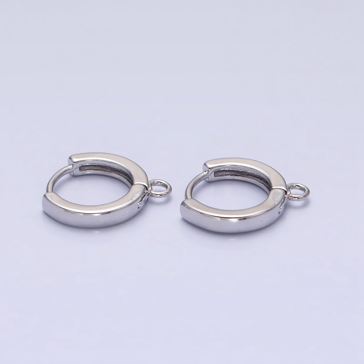 12mm Round Huggie Open Loop Earrings Supply in Gold & Silver | Z-288 Z-289