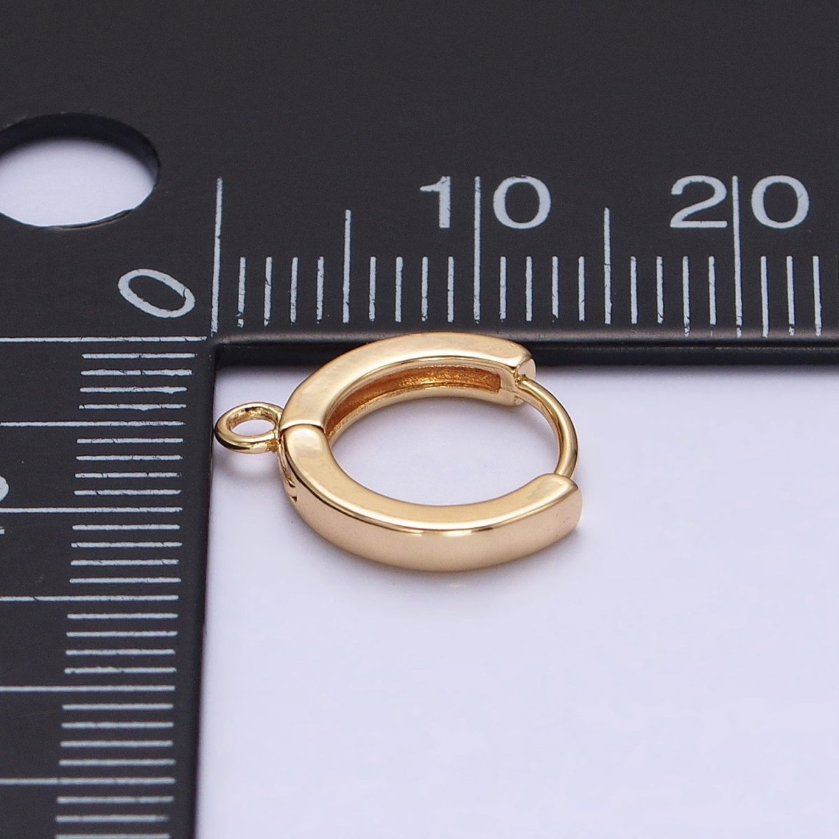 12mm Round Huggie Open Loop Earrings Supply in Gold & Silver | Z-288 Z-289
