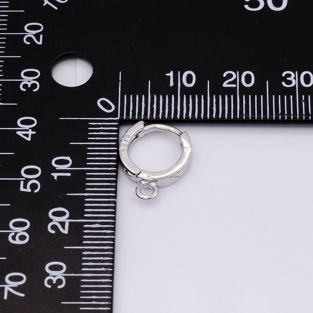 12mm Silver Cartilage Open Loop Huggie Earrings Supply | Z-362