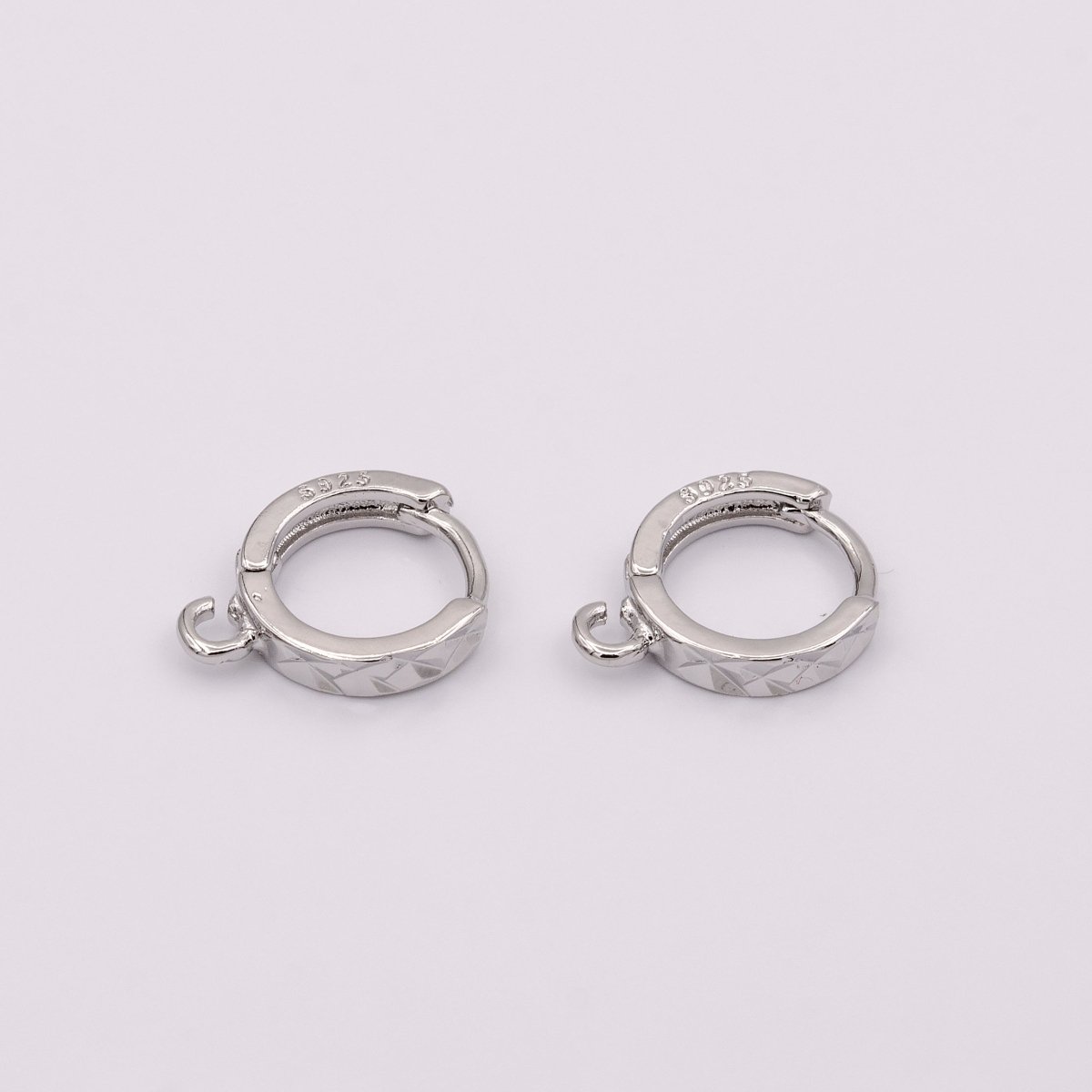 12mm Silver Cartilage Open Loop Huggie Earrings Supply | Z-362