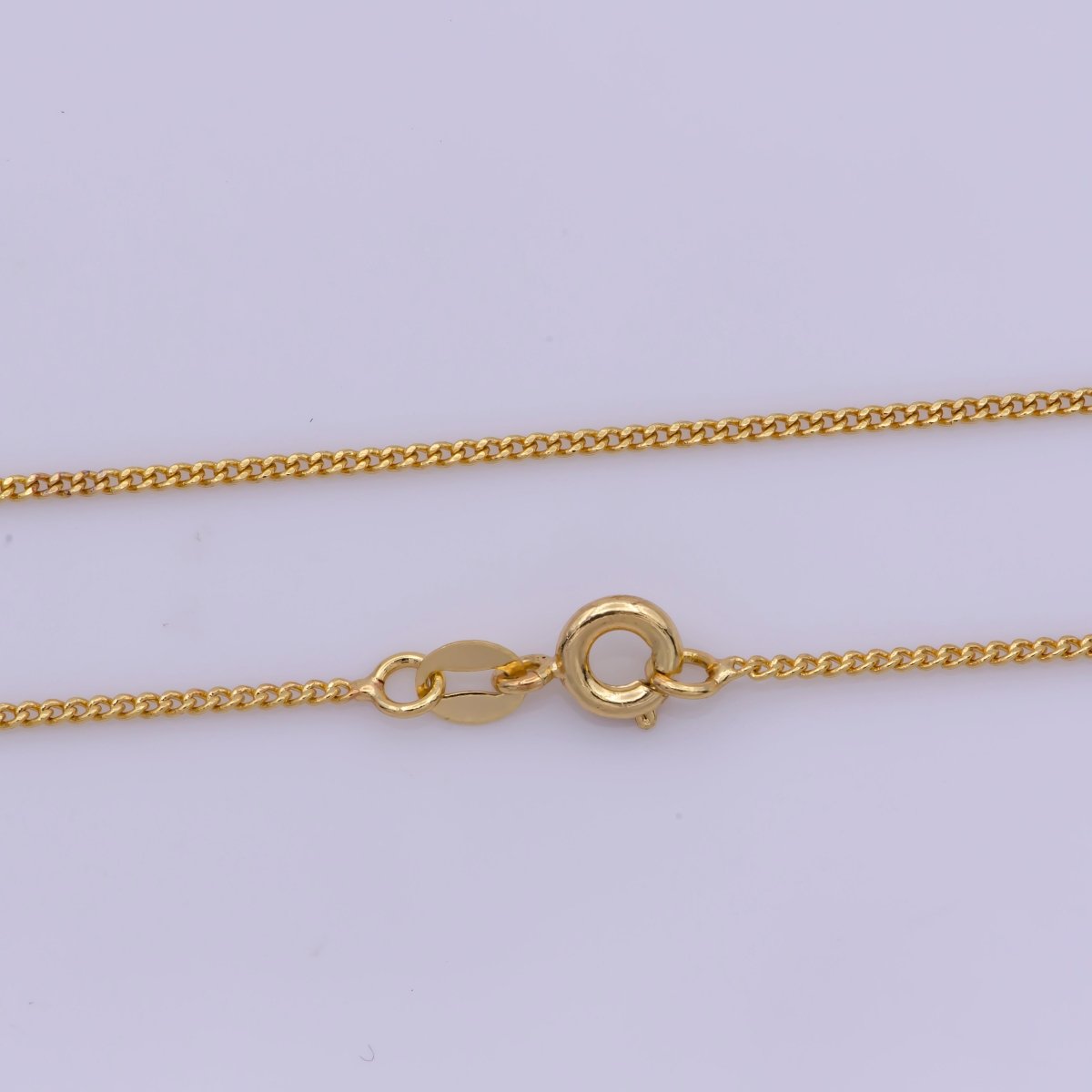 1.2mm Yellow Gold Cuban Link Chain Necklace - Miami Cuban Curb Links Men Women Chain Necklace | WA-386 Clearance Pricing