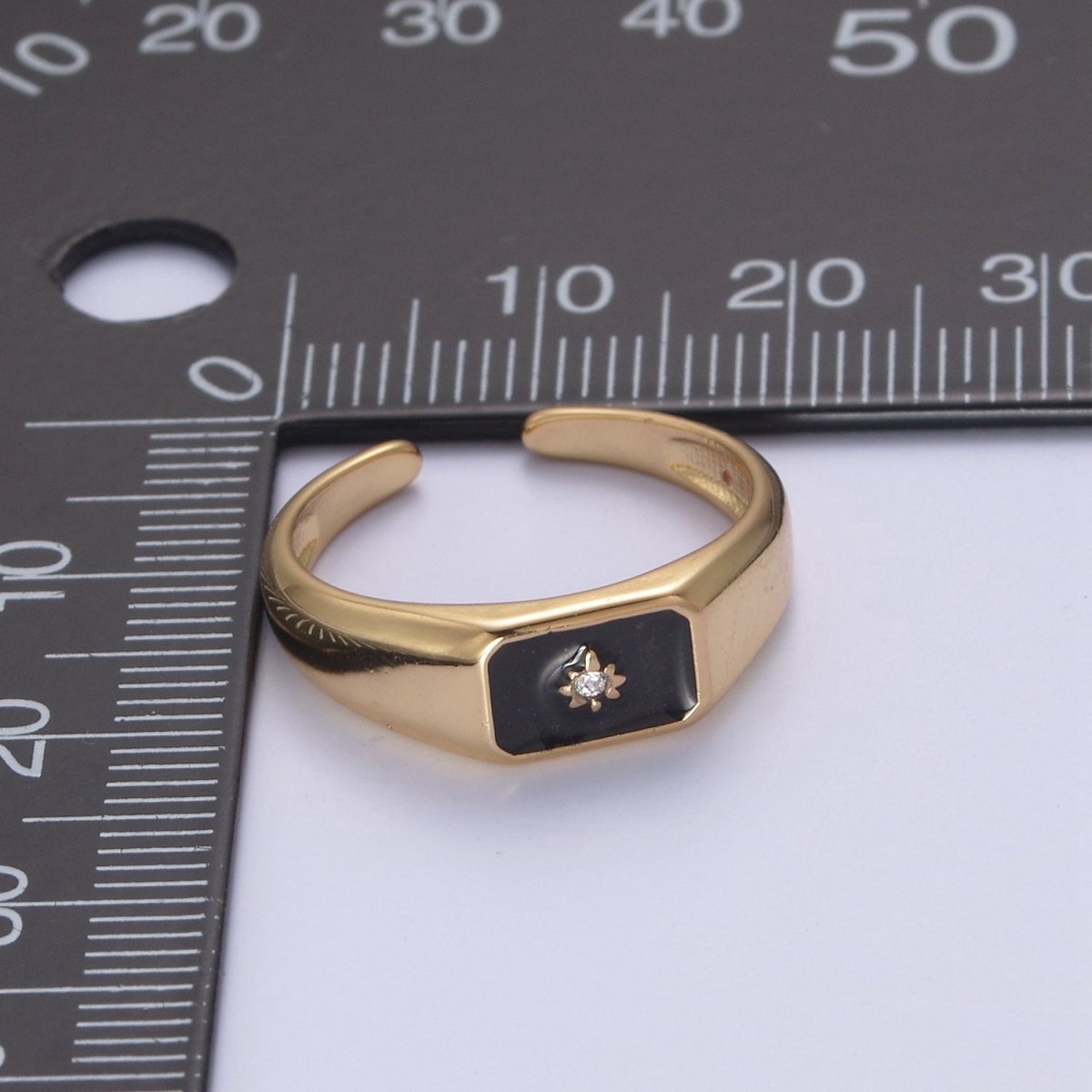148K Gold Filled Sun Ring, CZ Micro Pave Sun Celestial Enamel Ring Open Adjustable Ring,Ladies Ring,Gift for Her U-510 ~ U-513
