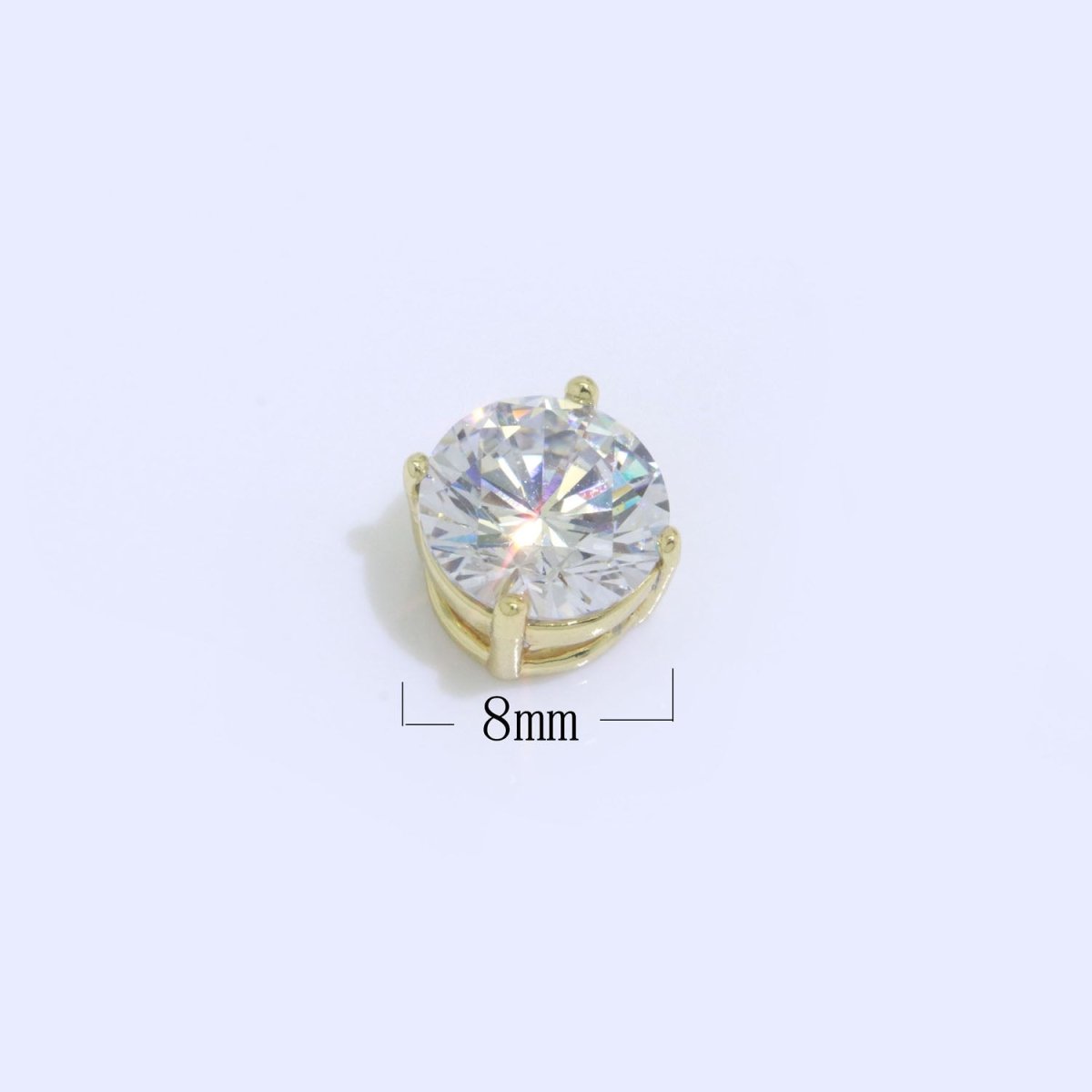 14K Gol Filled CZ micro pave solitaire round beads, spacer beads, small round spacer beads, mini small round beads 8.2*5.5mm B-683 - DLUXCA
