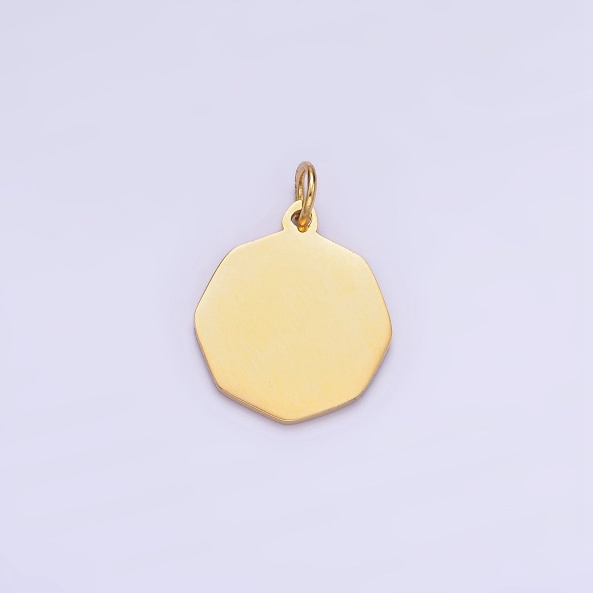 14K Gold Filed 15mm Hexagon Minimalist Charm | P949 - DLUXCA