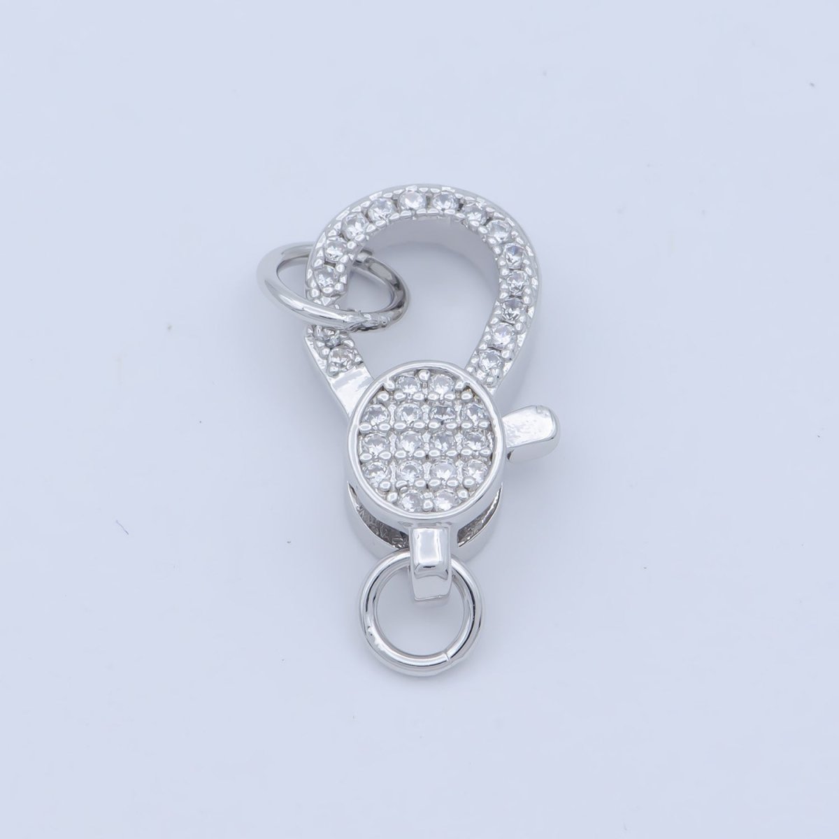 14k Gold Fill Oval clasp for Bracelet Necklace Buckle Micro paved , CZ Cubic Lobster Clasp Fastener for Beading supplies Component L-407 L-408