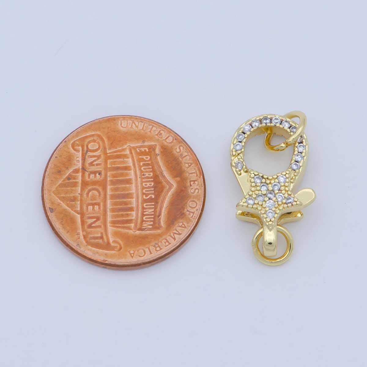 14k Gold Fill Star clasp for Bracelet Necklace Buckle Micro paved , CZ Cubic Lobster Clasp Fastener for Beading supplies Component L-403 L-404