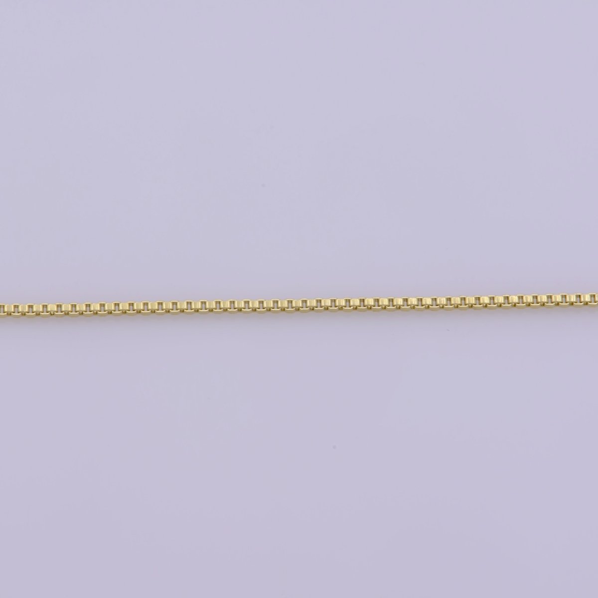 14K Gold Filled 0.5mm Dainty Minimalist Box 18 Inch Layering Chain Necklace | WA-393 Clearance Pricing - DLUXCA