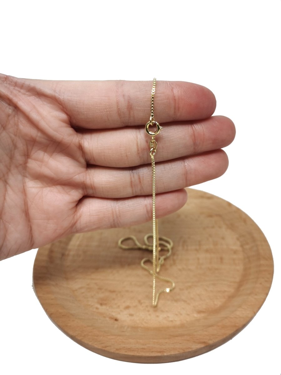 14K Gold Filled 0.8mm box Chain 23.9 inch Finished Necklace For Wholesale Necklace Dainty Jewelry Making Supplies | WA-486 Clearance Pricing - DLUXCA