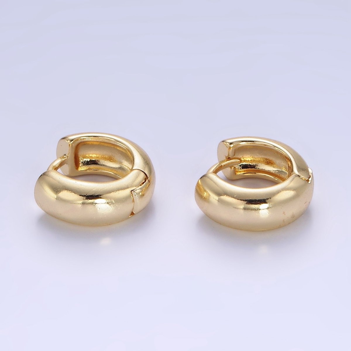 14K Gold Filled 10mm Chubby Minimalist Cartilage Huggie Earrings | P489 - DLUXCA