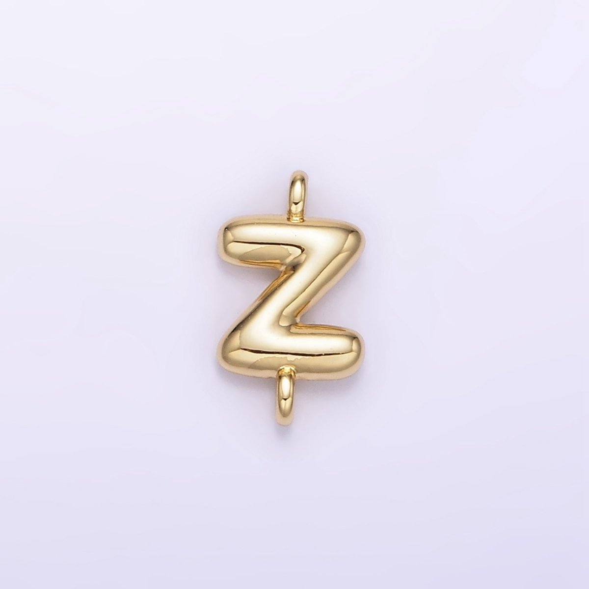 14K Gold Filled 10mm Initial Letter Chubby Balloon Mini Connector | A1539 - A1551