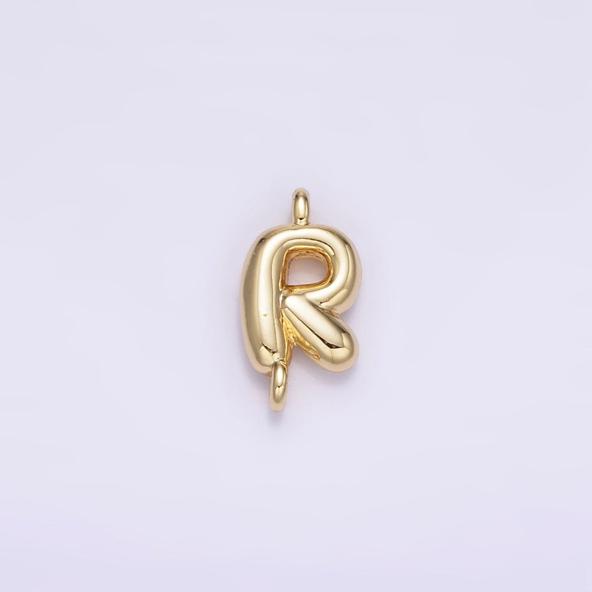 14K Gold Filled 10mm Initial Letter Chubby Balloon Mini Connector | A1539 - A1551
