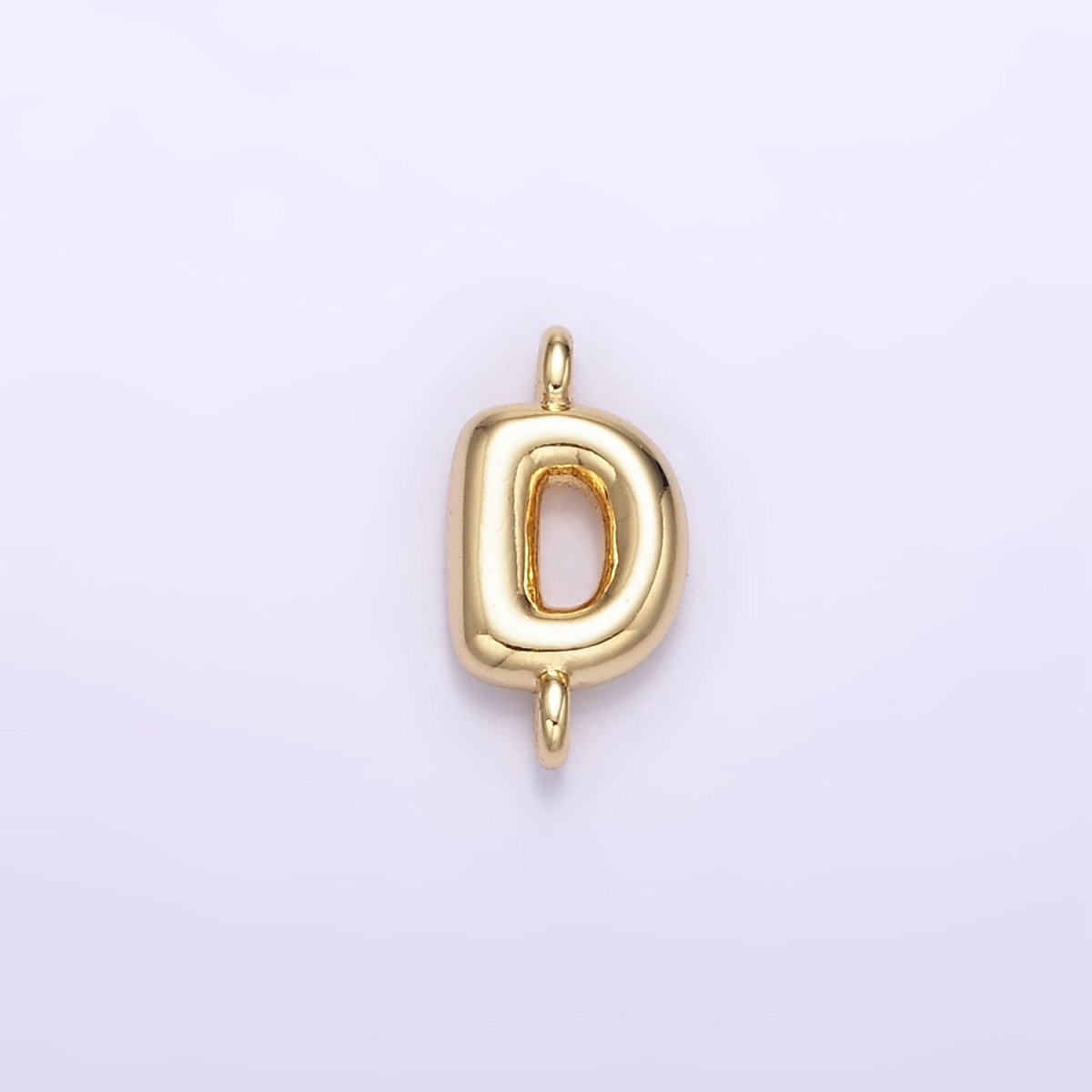 14K Gold Filled 10mm Initial Letter Chubby Balloon Mini Connector | A1539 - A1551