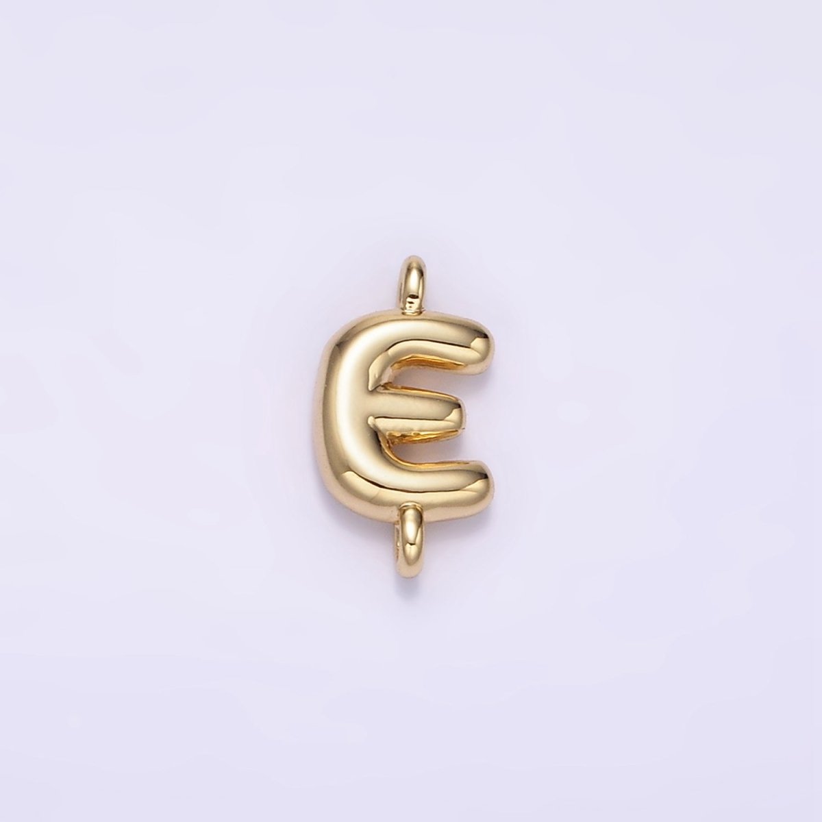 14K Gold Filled 10mm Initial Letter Chubby Balloon Mini Connector | A1539 - A1551