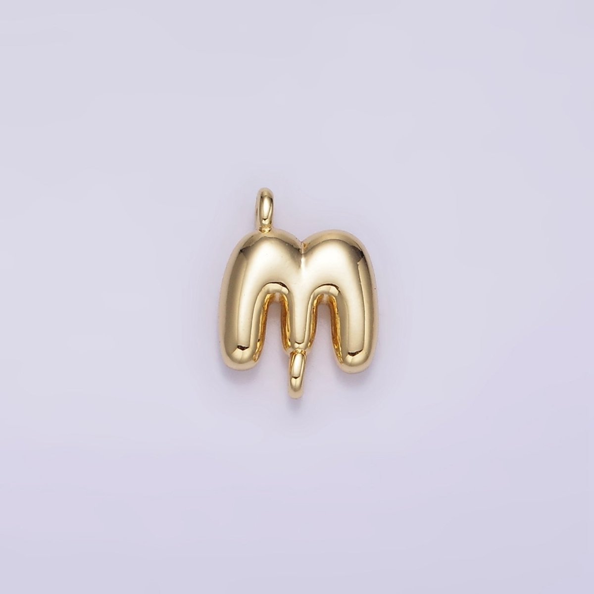 14K Gold Filled 10mm Initial Letter Chubby Balloon Mini Connector | A1539 - A1551