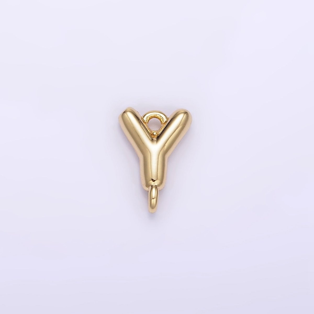 14K Gold Filled 10mm Initial Letter Chubby Balloon Mini Connector | A1539 - A1551