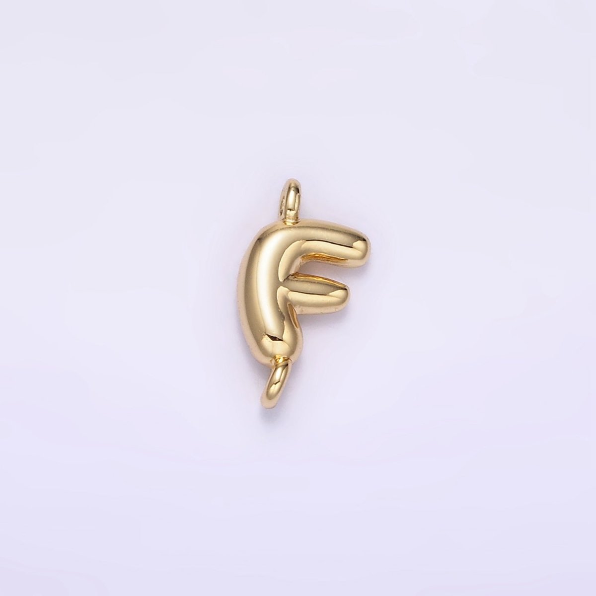 14K Gold Filled 10mm Initial Letter Chubby Balloon Mini Connector | A1539 - A1551
