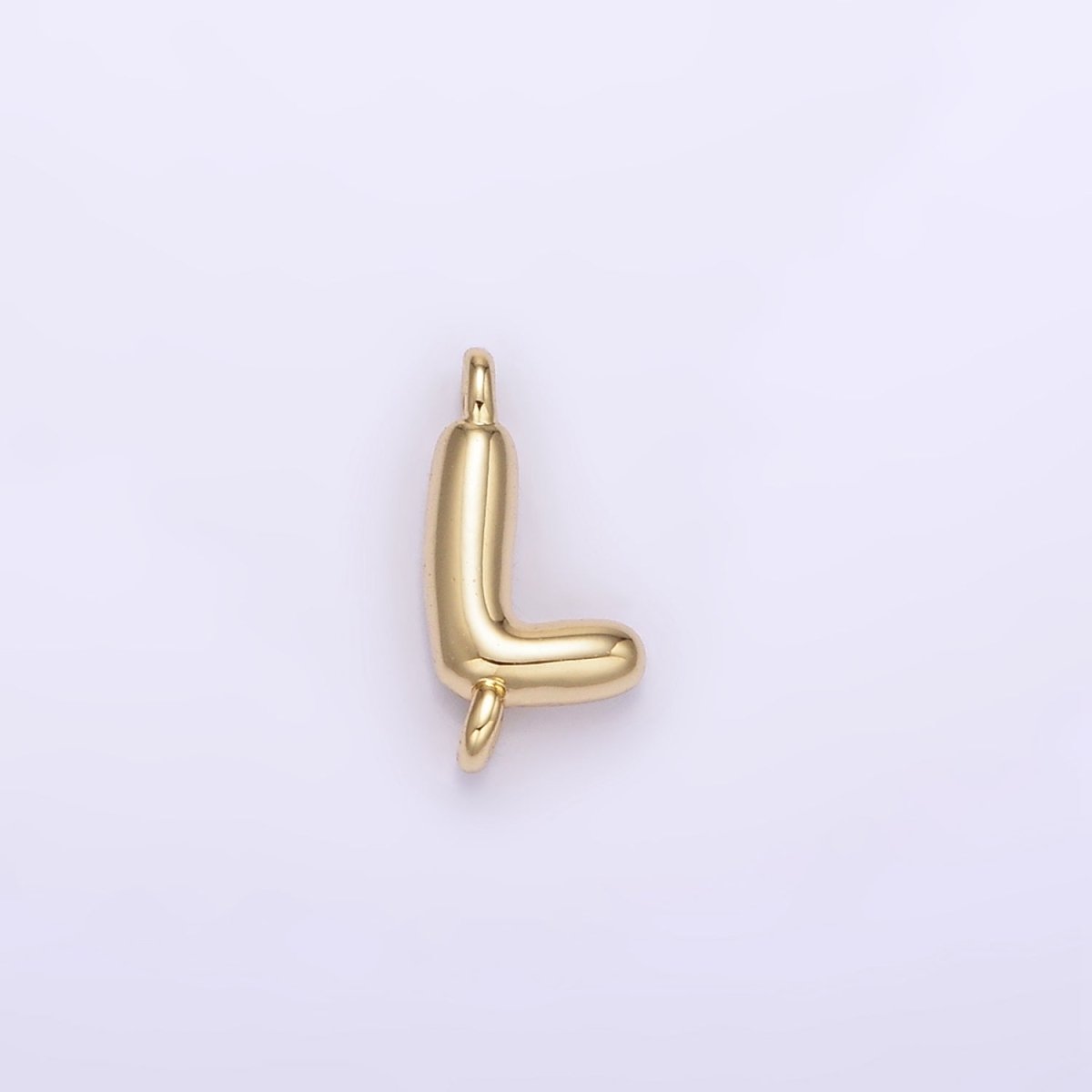 14K Gold Filled 10mm Initial Letter Chubby Balloon Mini Connector | A1539 - A1551