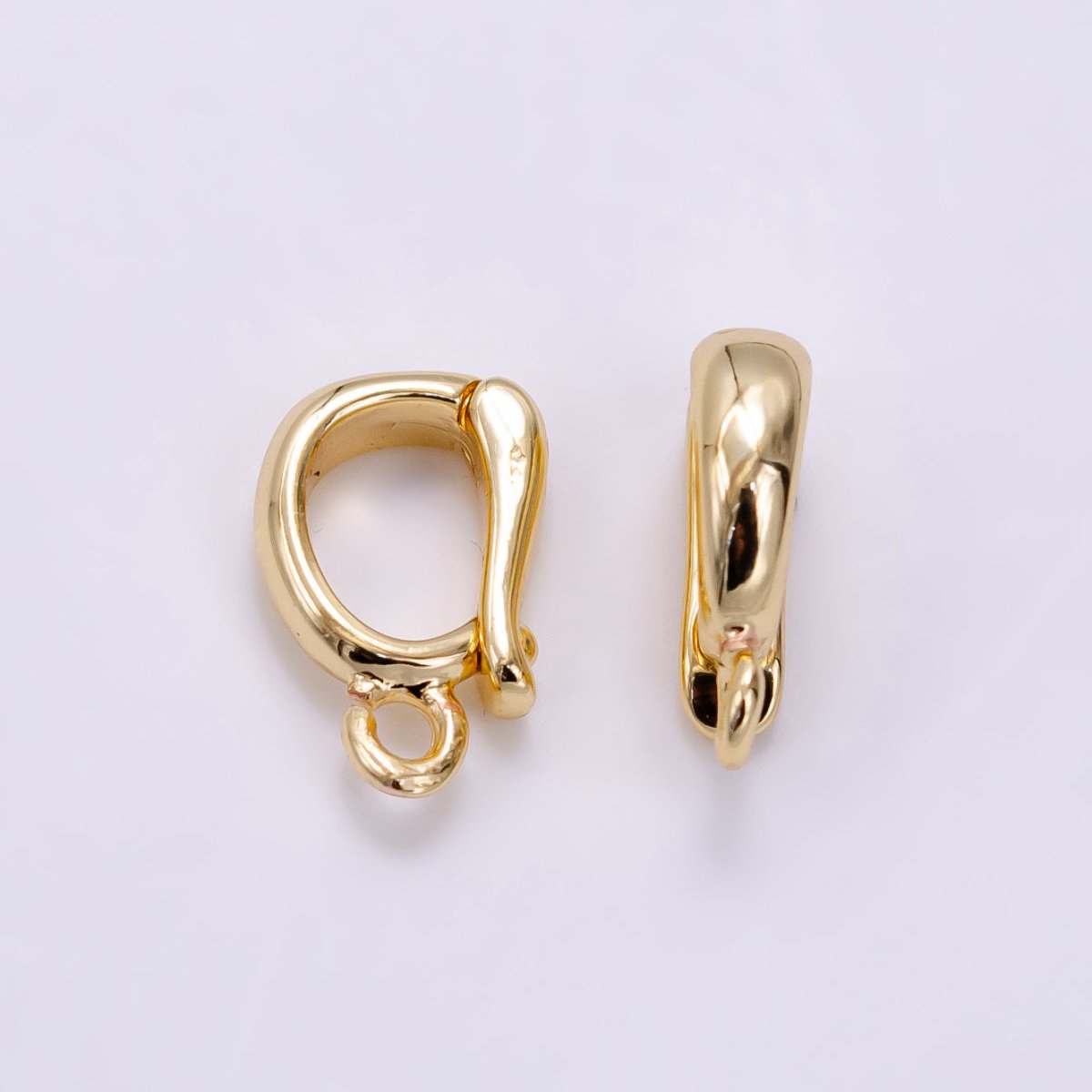 14K Gold Filled 10mm Mini Snap Latch Bail Minimalist Findings | Z698 - DLUXCA
