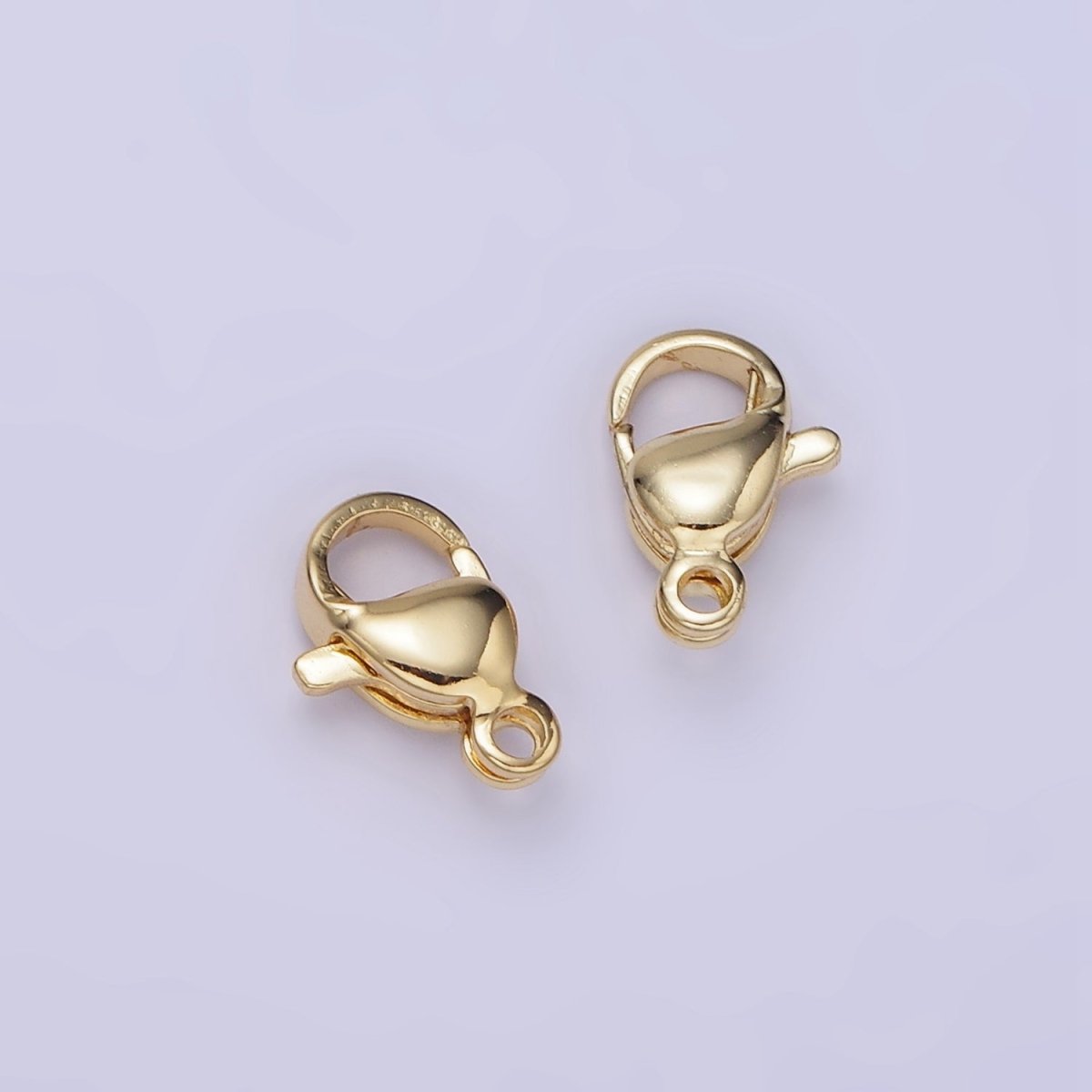 14K Gold Filled 10mm Minimalist Lobster Clasps Claw Closure Findings | L049 - DLUXCA