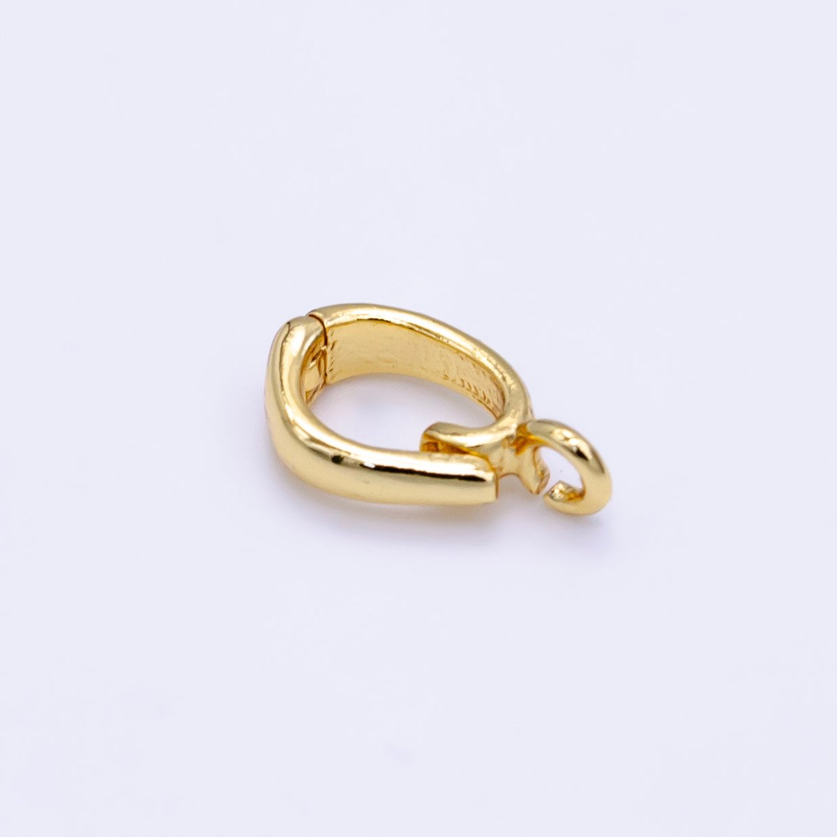 14K Gold Filled 10mm Minimalist Side-Facing Snap Latch Clip On Bail Findings | L058 - DLUXCA