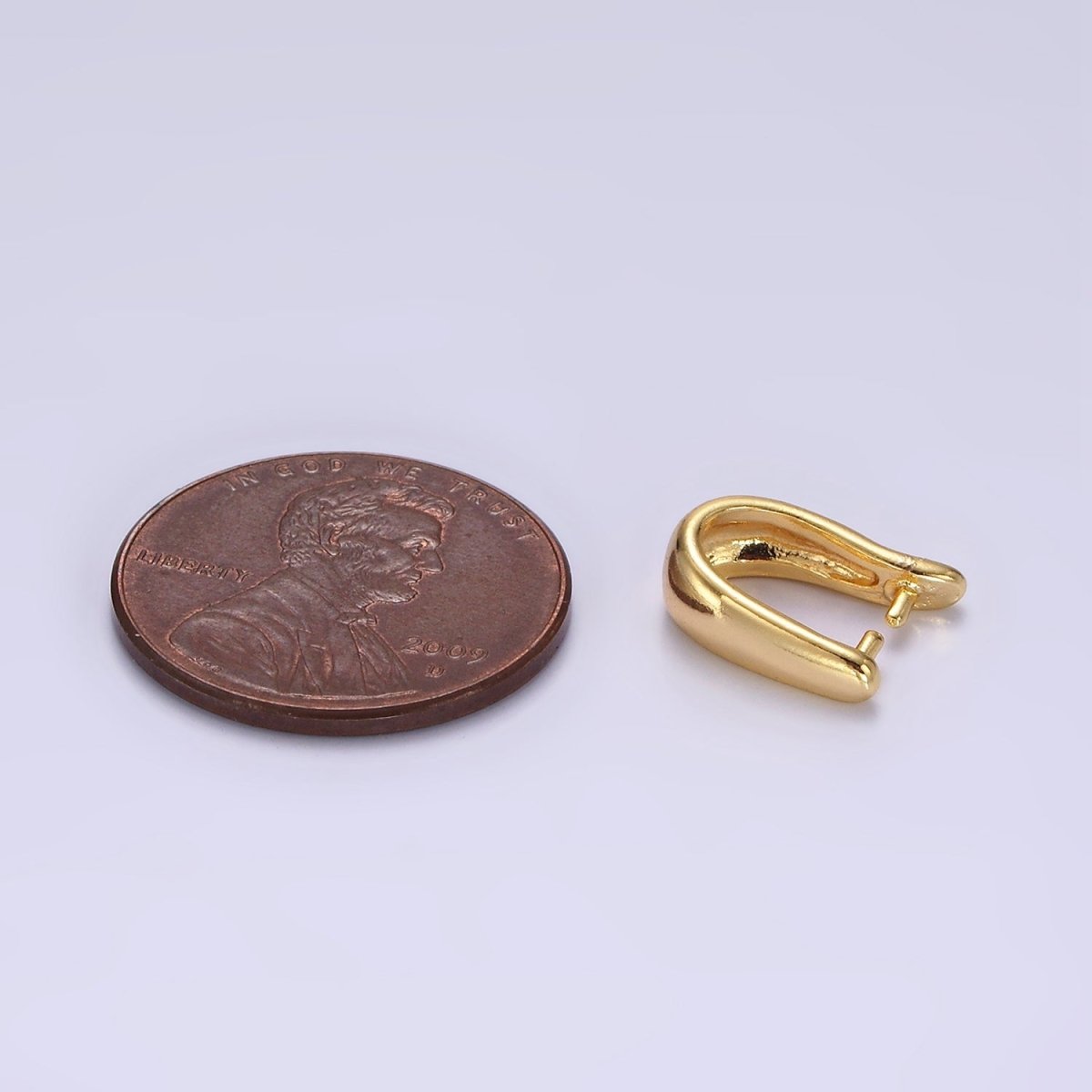 14K Gold Filled 11mm Curved Snap Bail Minimalist Jewelry Findings Supply | Z582 - DLUXCA
