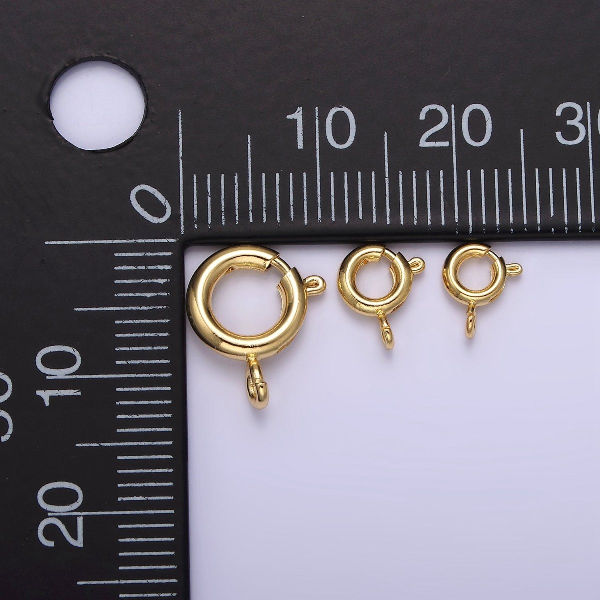 14K Gold Filled 9mm, 6mm, 5mm Spring Ring Clasps Closure Findings Supply | Z530 - Z532