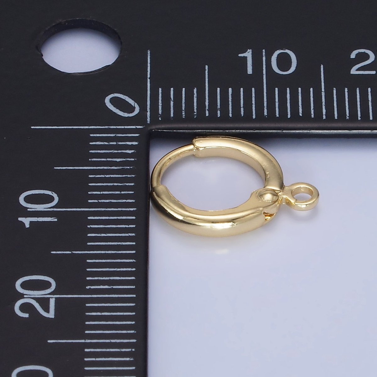14K Gold Filled 12mm Cartilage Huggie Earring Findings in Gold & Silver | K014 Z723